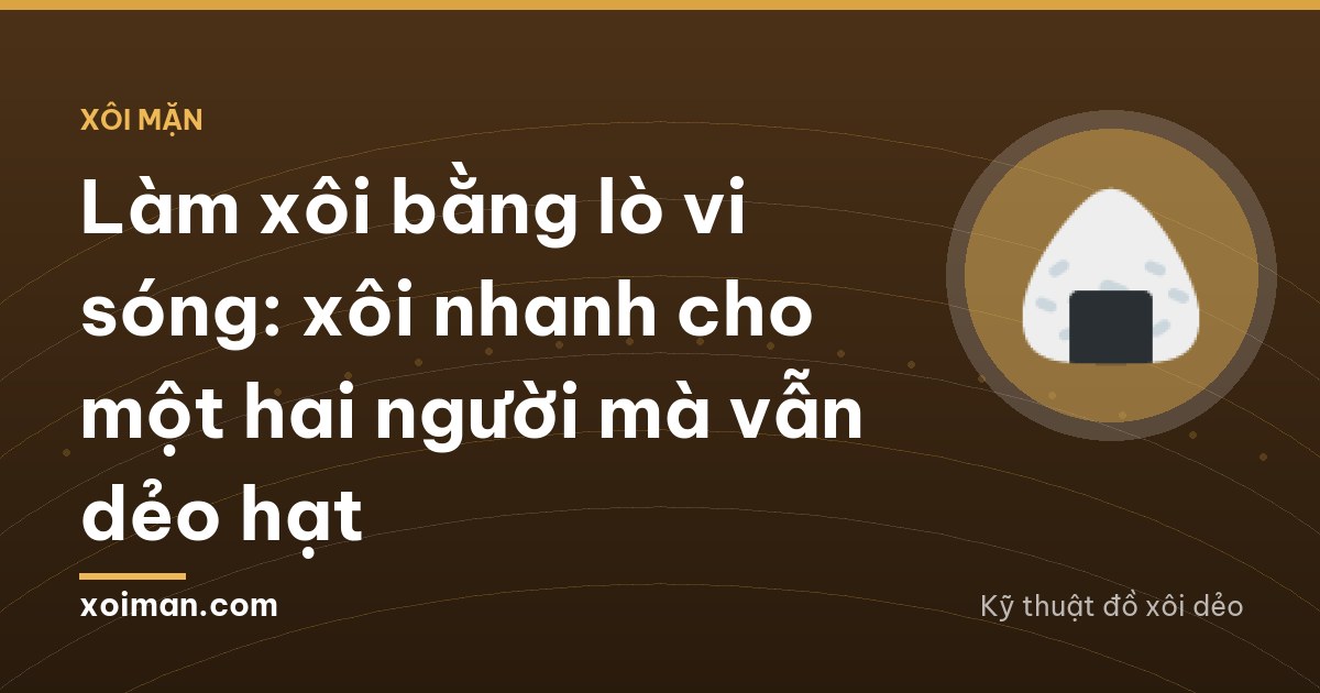 Glass bowl of freshly cooked sticky rice with a vented lid resting on a kitchen counter beside a closed microwave oven, small apartment kitchen, soft morning light, eye-level